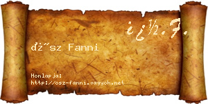 Ősz Fanni névjegykártya